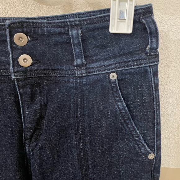 Anthropologie Pilcro and the Letterpress High Rise Straight Dark Wash Jeans - Picture 9 of 17